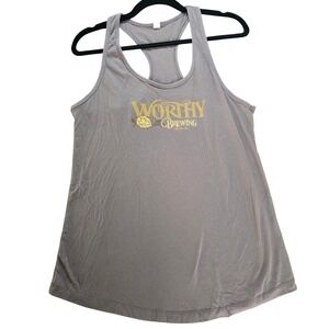 Worthy Brewing Bend OR Tank Top Racerback‎ Sleeveless Gray XXL Women's